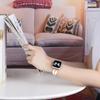 Ремешок из смолы+металла для Apple watch 45мм 44мм 42мм 40мм 41мм 46мм 49мм Женский бриллиантовый браслет iwatch Ultra 10 9 8 7 6 5 4 SE ремешок