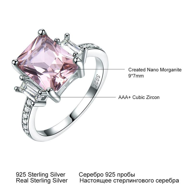 Gica Gema Genuine 925 Sterling Silver Rings For Women Wedding Romantic Jewelry Gift