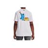 Under Armour Cartoon Letter Print Basketball Crew Neck T-Shirt Women Tops White 1369706-100