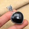 Gorgeous Black Spinel Gemstone Handmade 925 Solid Sterling Sliver Jewelry Pendant For Her