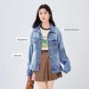 Осенняя женская повседневная джинсовая куртка в стиле ретро