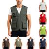 Men’s Outdoor Fishing Vest, Lightweight Sleeveless Utility Cargo Jacket For Hiking Hunting