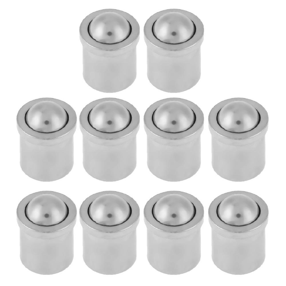 10pcs Smooth Surface Push Fit Ball Plunger No Step Design Ball Catch Latch For Door Cupboard