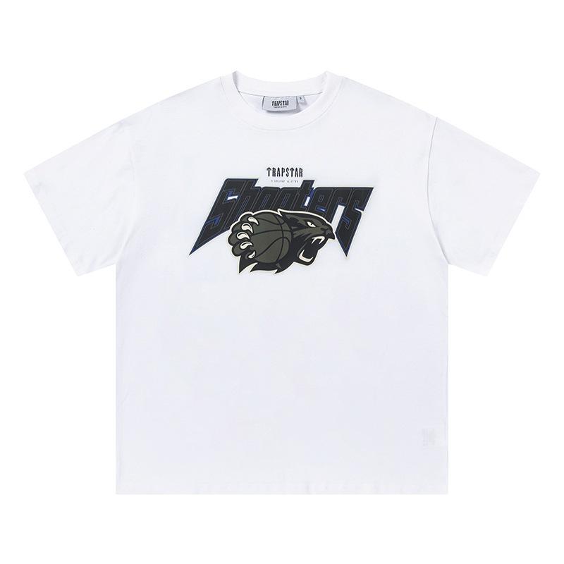Cross-border new graffiti letter printing European and American street trendy brands loose and versatile casual men's and women's short-sleeved round