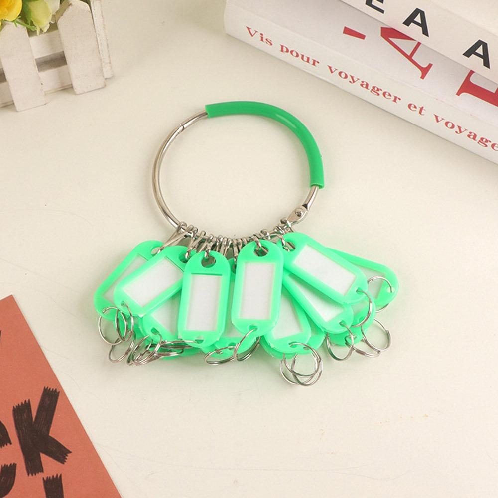 Plastic Key Tags Transparent Window Key Chains New Key Storage Ring  Key Classification