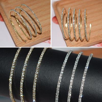 Украшение на руку, спиральные браслеты в виде змеи, спиральный браслет со стразами, регулируемый женский браслет-манжета