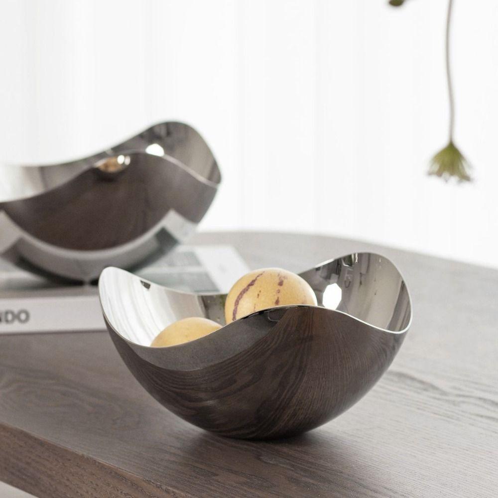 INS Salad Fruit Plate Triangular Table Plate Creative Petals Serving Bowl Home Decor