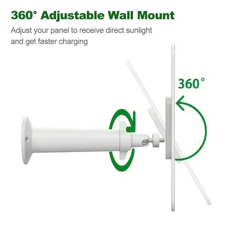 9.8ft Extended Cable Solar Panel Kit Powers Eufycam 2C Cameras For Villa Outdoor Surveillance Equipment Daily Operation