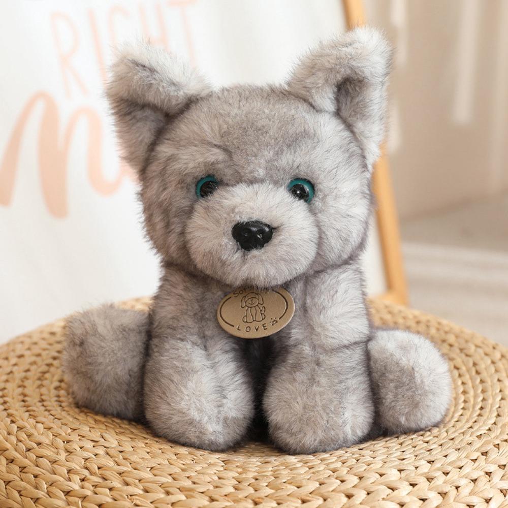 Fluffy Husky Puppy Doll Soft Lovely Companion Pets Cuddly Puppy Plush Toy Children Birthday Gift