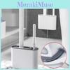 Toilet Brushes Silicone With Brush Holder Wall Mounted Cleaning Tool Bathroom