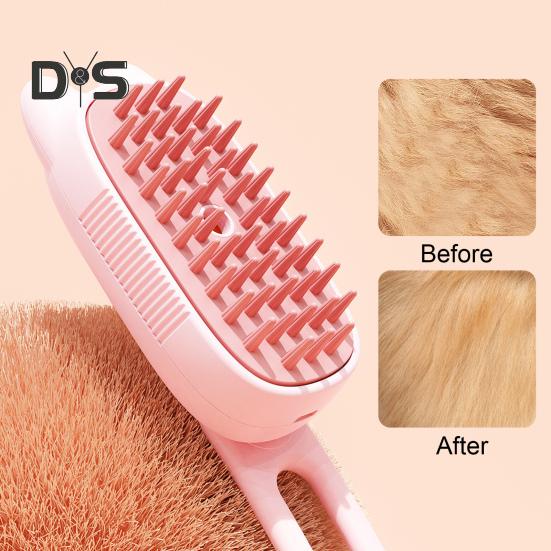 Паровая щетка для домашних животных 3-в-1, массажная расческа для ухода за кошками, аккумуляторная щетка для распутывания шерсти домашних животных, щетка для линьки с функцией распыления тумана для кошек и собак