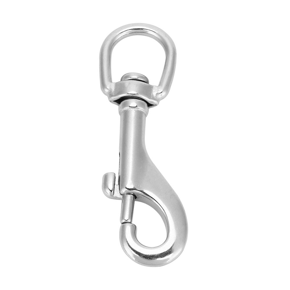 316 Stainless Steel Hook Swivel Eye Clasp Snap Hook for Straps Bags Diving (92mm)