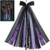 Valentine's Day Wreath Sash for Door, Large Bow Decoration with Metal Clip, 9 Ribbon Swag for Wreath, Front Entry, Fireplace, Fence - Pink Red Love