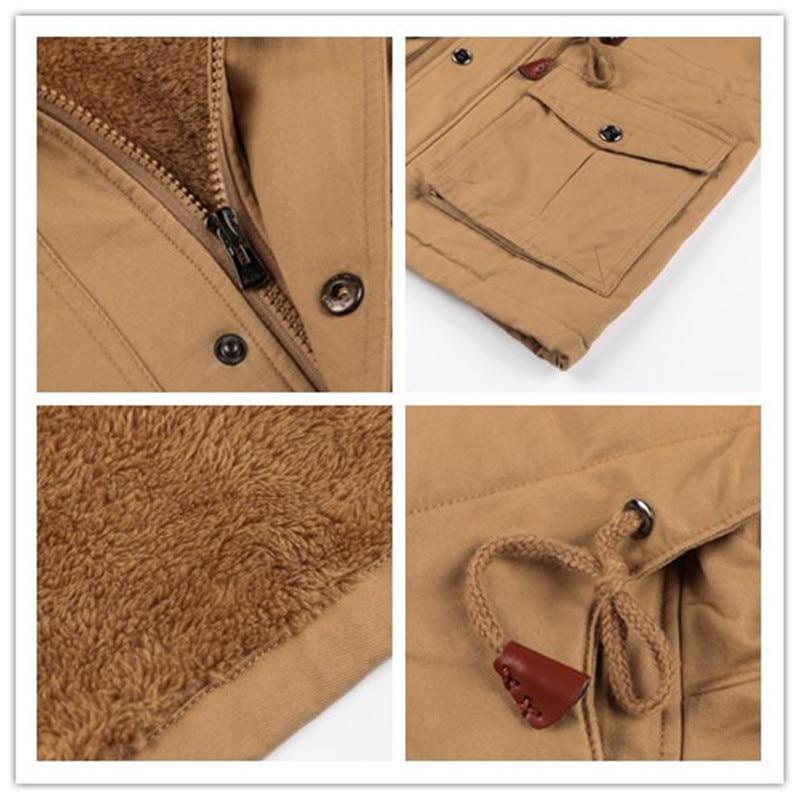 Men 'S Winter Fleece Jackets Warm Hooded Coat Thermal Thick Outerwear Men Military Jacket