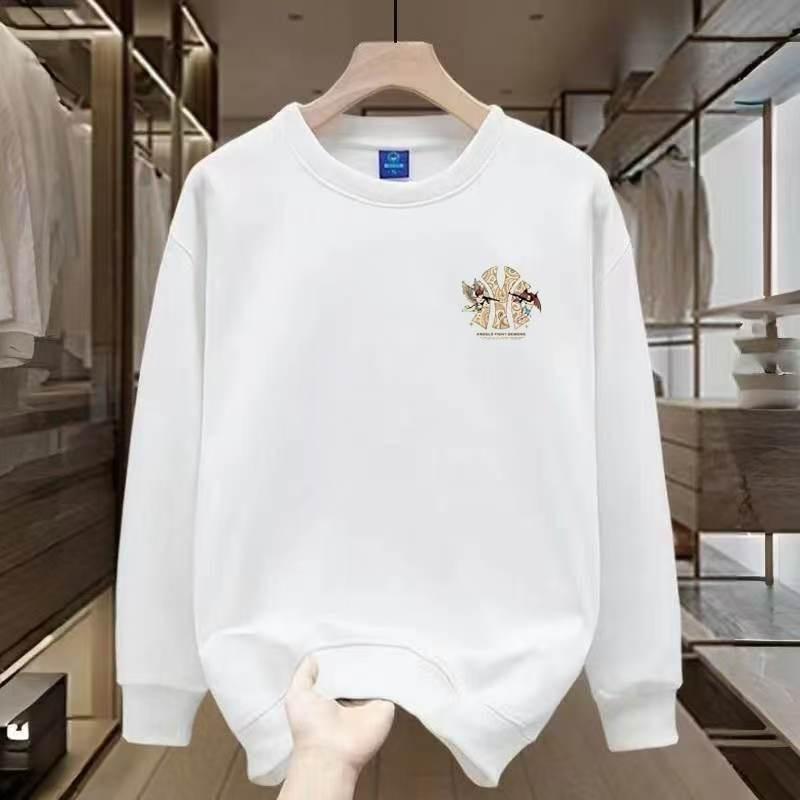 Мужская хлопковая толстовка с длинным рукавом, не скатывающаяся, утяжеленная - Осенний тренд, свободный и универсальный повседневный топ