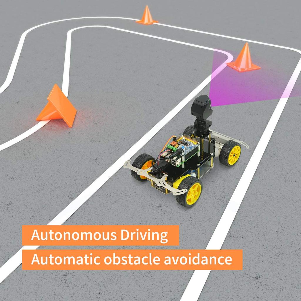 XiaoR Geek Donkey Car Starter Kit AI Robot Open Source DIY Автономная вождение Платформа для роботизированного автомобиля с использованием Raspberry Pi Robot Car Raspberry Pi