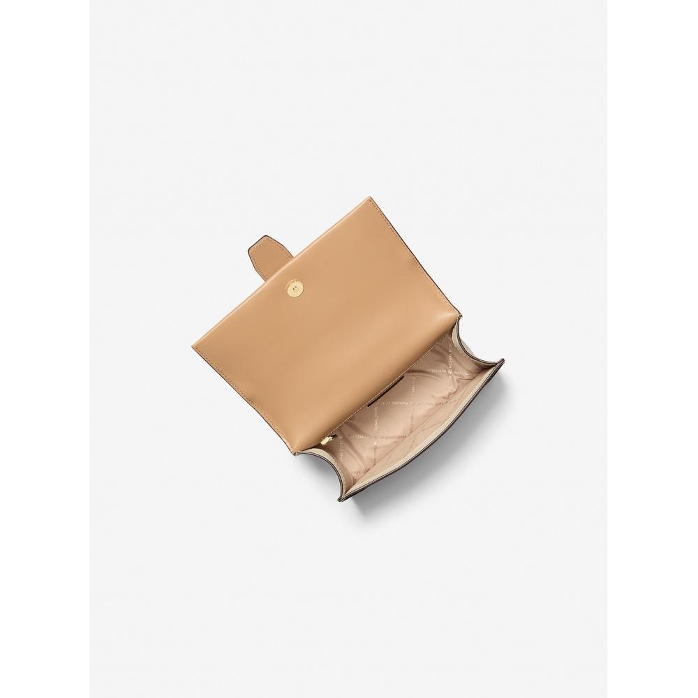 Michael Kors Сумка через плечо Greenwich Color Block, маленькая, Mk Signature 35s5ggrc1b2605, светло-кремовая, многоцветная