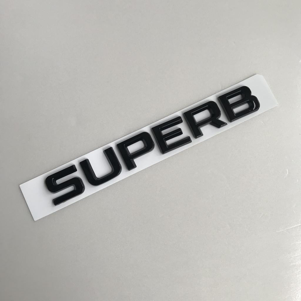 swpzb8 Glossy Black Letters ABS Car Emblem for SUPERB OCTAVIA FABIA KAMIQ KAROQ KODIAQ RAPID YETI 4x4 Trunk Nameplate Logo Sticker