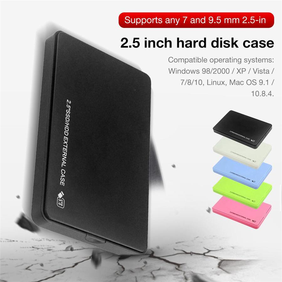 Newest 2.5 Inch Hard Drive Enclosure USB 3.0 To SATA I/II/III Tool-Free External Hard Drive Case for 2.5 Inch SSD HDD