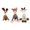 Multifunctional Interactive Dog Toy Plush Donkey Shape Teething Plush Toy Teeth Chewer Game Dental Care