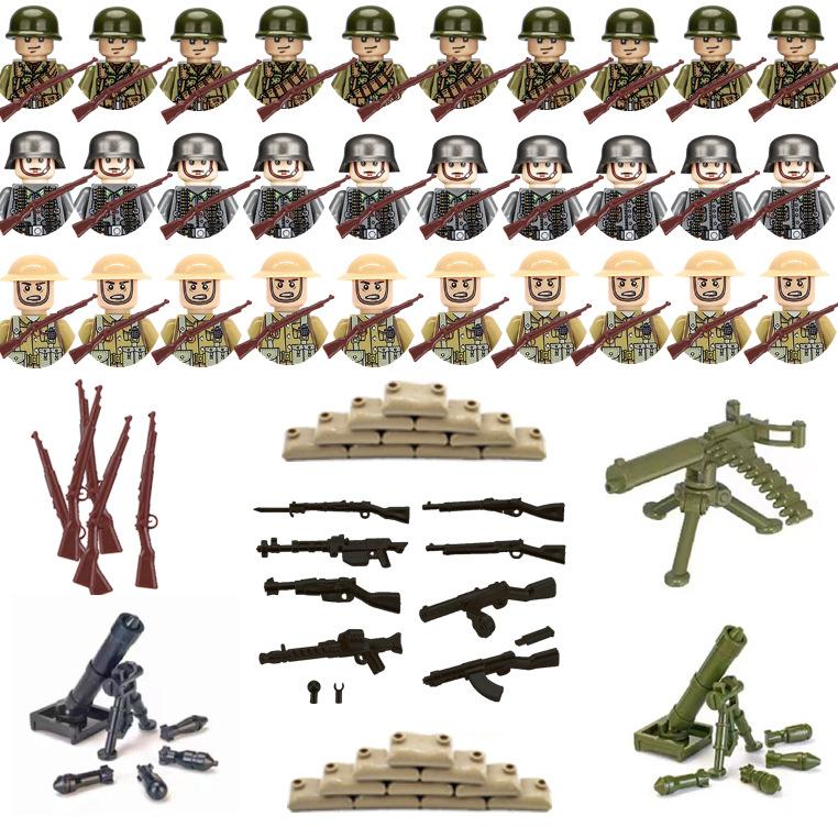 Кукольный набор Building Block Коллекция Военная серия Оружие Sandbag Building Block Детские игрушки