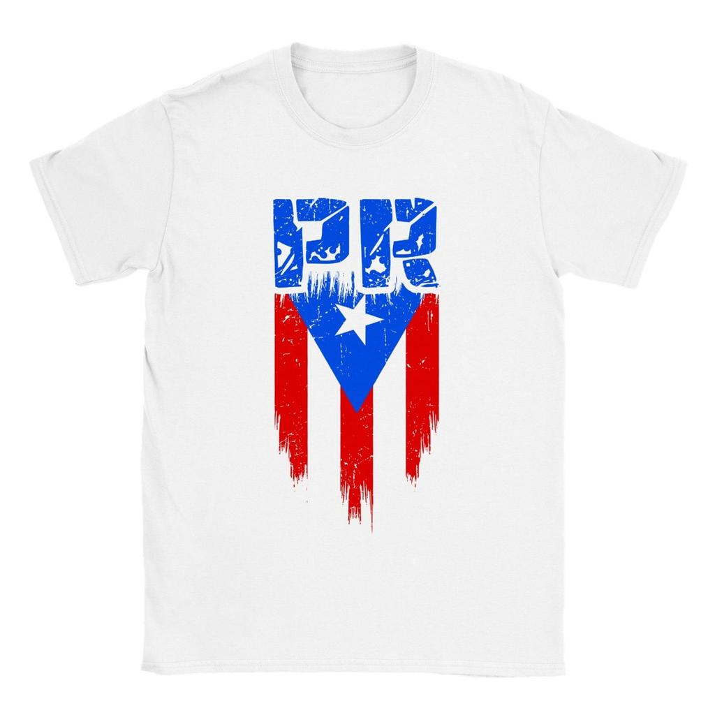 Flag Puerto Distressed Flag Classic Unisex Crewneck T shirt