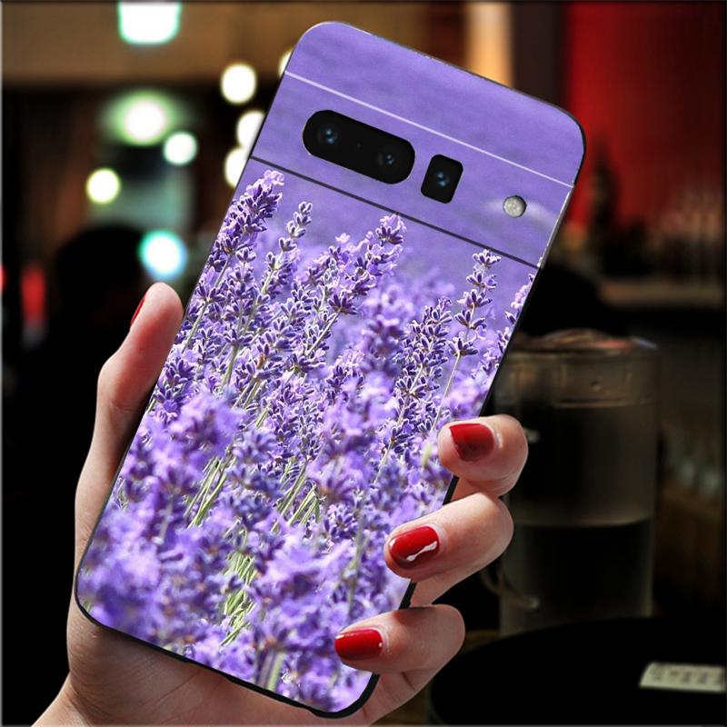 Lavender Purple Flower Phone Case For Google Pixel 8 7 Pro 7A 7 6A 6 Pro Pixel 8A 4A 3A 4 XL Pixel 5 6 4 3 3A XL