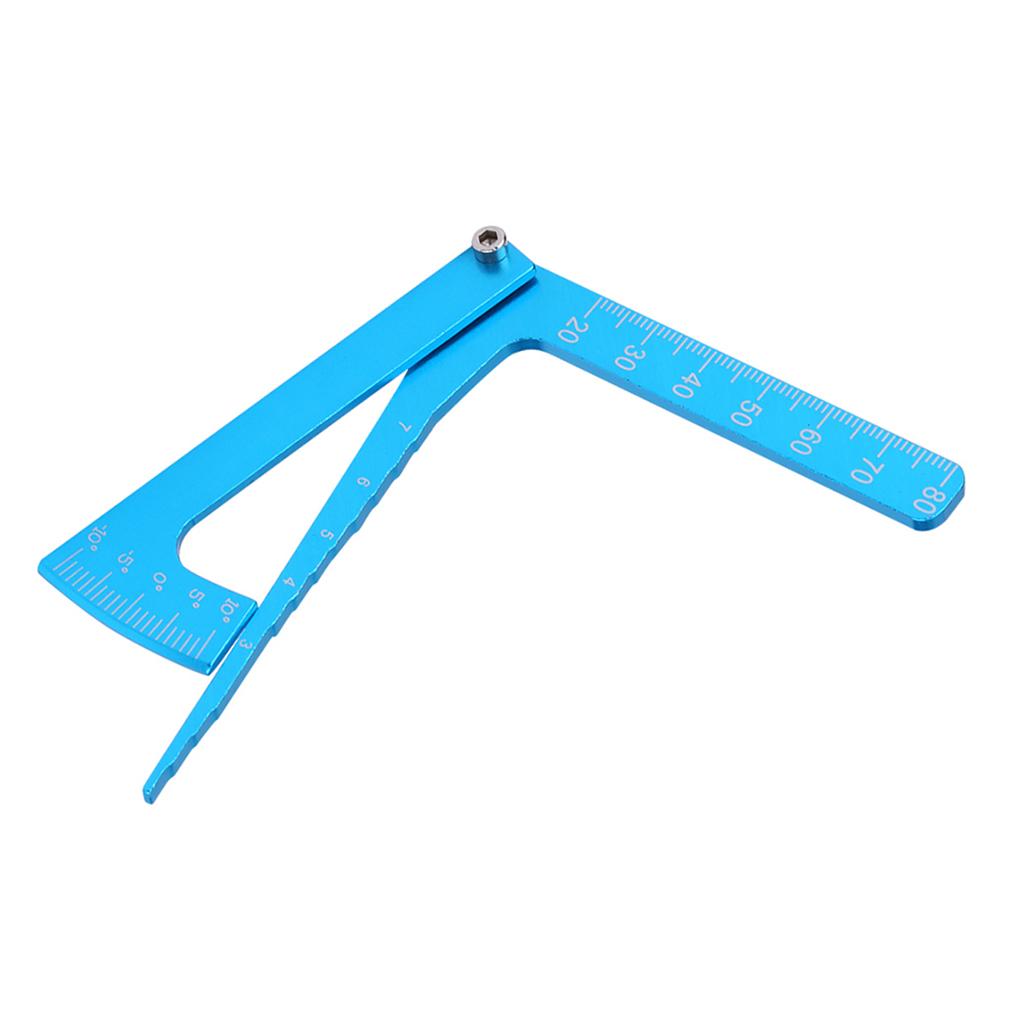 RC Accessory Blue Adjustable Ruler Adjusting Height And Wheel Rim Camber Tool