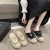Баотоу тапочки женские 2024 лето новый фея ветер обувь рыбака французская юбка плоская подошва одна педаль полуподдержка одинарная обувь