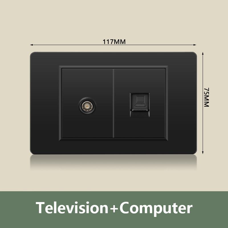 Электрическая розетка европейского корейского стандарта 220 В настенный светильник выключатель питания с USB Type-C 20 Вт интеллектуальная розетка для быстрой зарядки ПК панель ТВ ТЕЛ