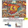 One 2D plane, Spanish culture, polyester photographic 2D background cloth flag, party 2D background