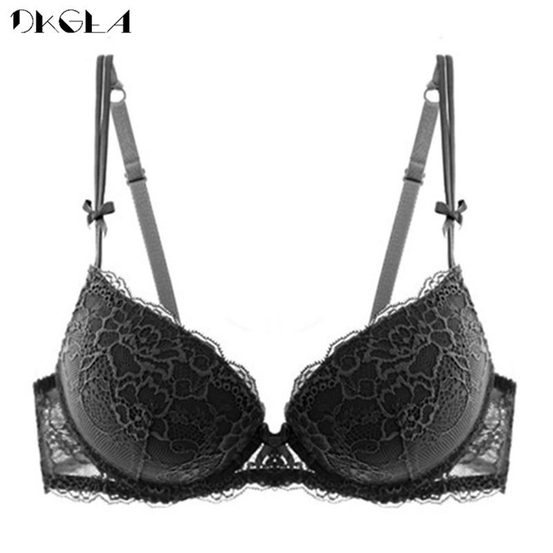 DKGEA Sexy Women Underwear Thick Brassiere Push Up Bra Lace