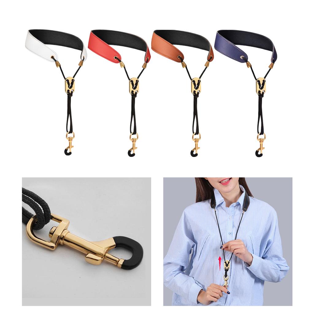 1Pc Saxophone Shoulder Strap PU Leather Professional Instruments Shoulder Strap for Tenor /Soprano/ Alto Sax Neck Strap