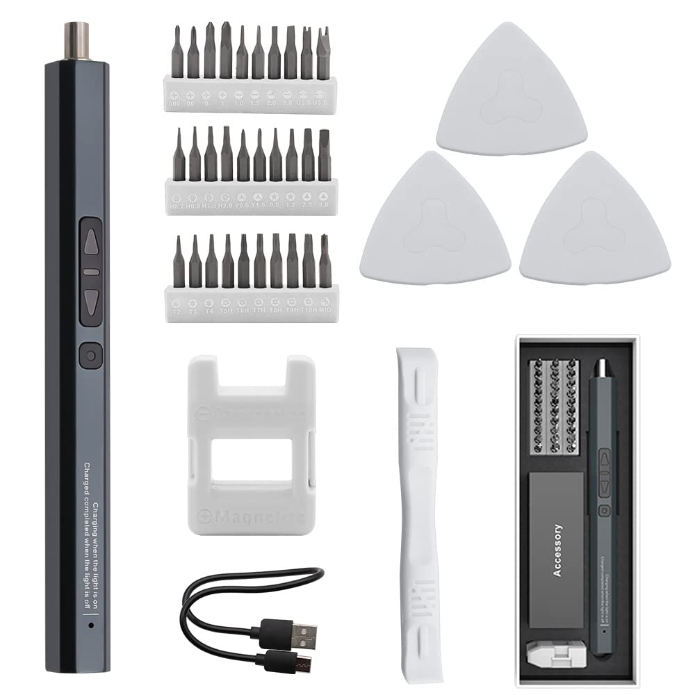 Glvaner 36-in-1 Rechargeable Precision Electric Screwdriver, 30 S2 Bits, USB Type-C
