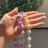 Butterfly Bowknot Beaded Mobile Phone Charm Strap Keychain Lanyard For Women Cute Girl Jewelry Phone Hanging Rope Holder Pendant