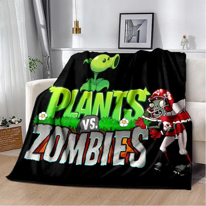 PVZ Plants Vs.Zombies Игра Мультяшное Мягкое Плюшевое Одеяло, Фланелевое Одеяло Плед для Гостиной Спальни Кровати Дивана Пикника Детей