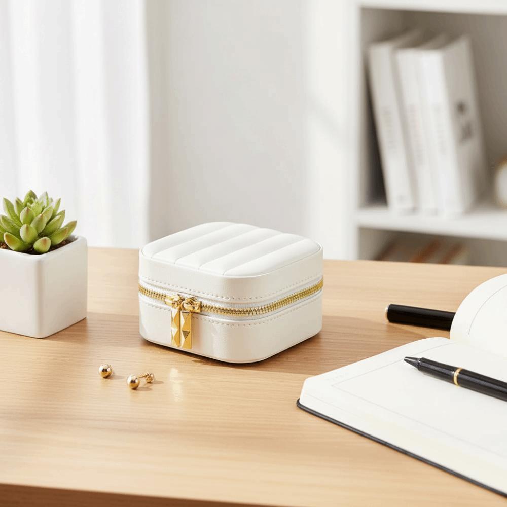 Lightweight Jewelry Storage Case Detachable Necklace Storage Box Mirror Jewelry Box Travel