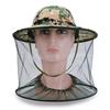 Camouflage Outdoor Fishing Cap Anti-Mosquito Insect Hat Fishing Hat Bug Mesh Face Protector Travel Camping Cap