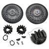 For Honda Compatible Lawn Mower Wheels for HRR216 HRS216 HRT216 8 Inch Diameter 2 Inch Wide with Gear and Clip Set