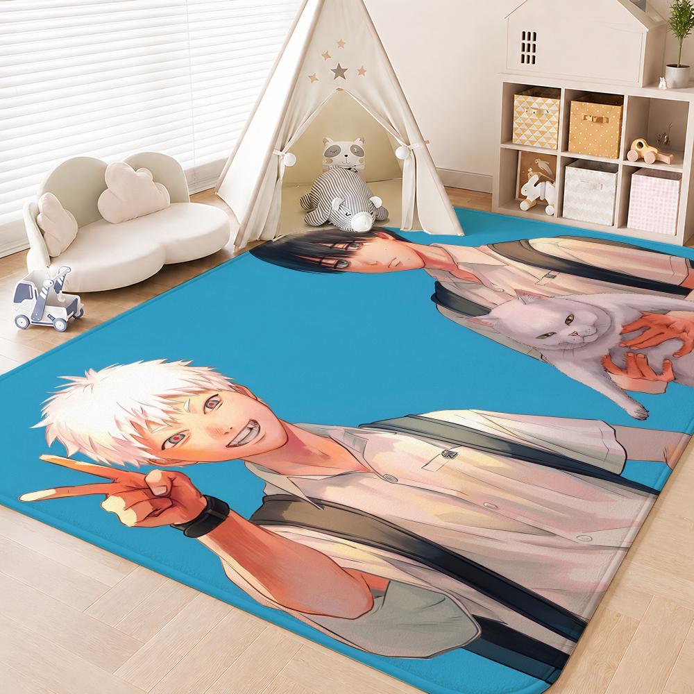 The Summer Hikaru Died anime Floor Mat Floor Mat Soft Flannel Non-Slip Door Rug for Living Room