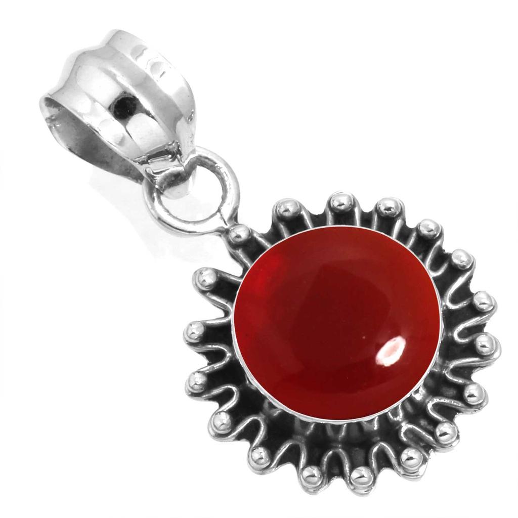 925 Sterling Silver Pendant Women Gemstone Handmade Jewelry Engagement Gift Amber Amethyst Black Onyx Carnelian Garnet Quartz Green Onyx Gold Stone