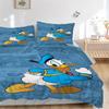 3pcs Disney Donald Duck Printed Quilt Set, Includes 1 Quilt Cover and 2 Pillowcases, Machine Washable, Suitable for All Seasons.W024