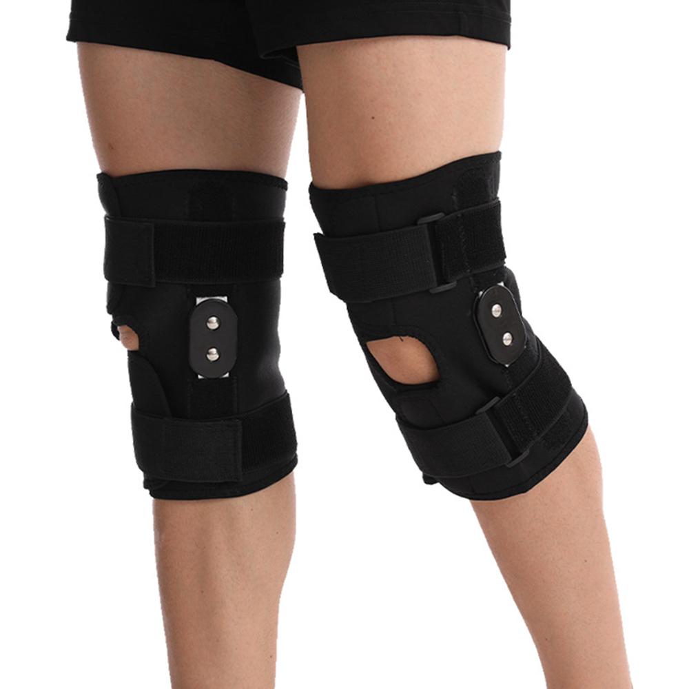 Коленный бандаж 39-44 см, шарнирный компрессионный рукав, открытый стабилизатор надколенника