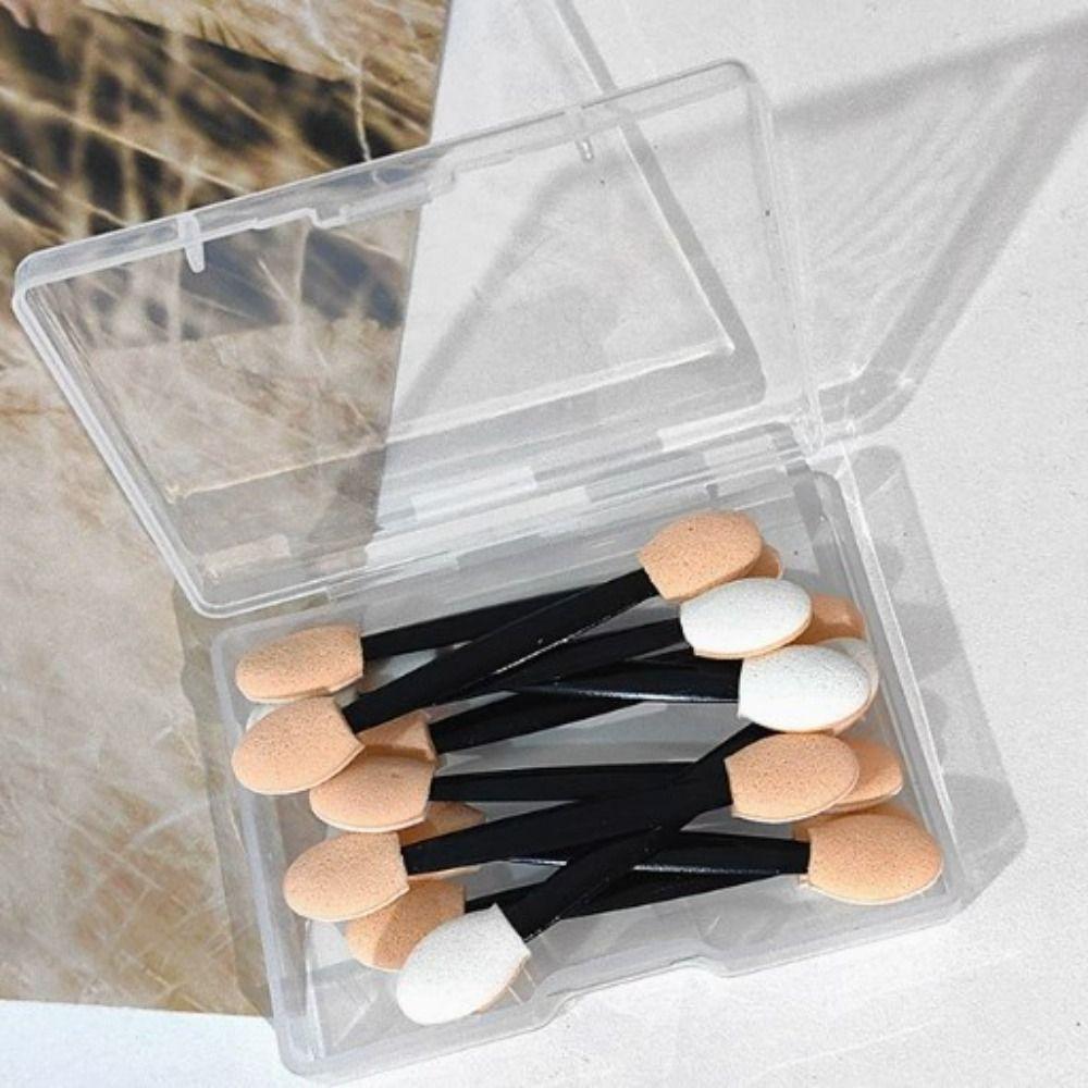 10pcs Multicolors Eyeshadow Stick Brush Double Sided Disposable Eyeshadow Brush Beauty Kit Brush