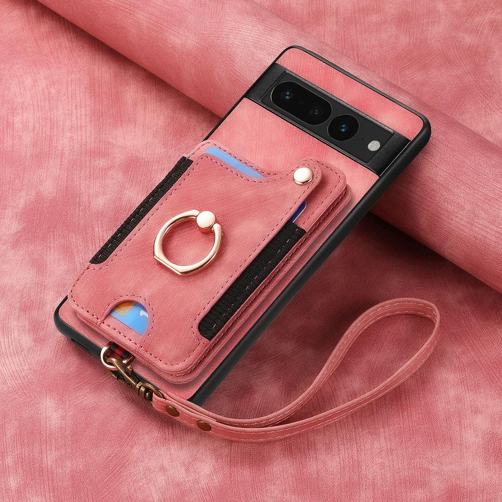 Кожаный чехол-кошелек с RFID-картами для Google Pixel 8 7 Pro 7A 8 6A 6, магнитный кольцевой держатель, подставка, задняя крышка, Fundas Coque