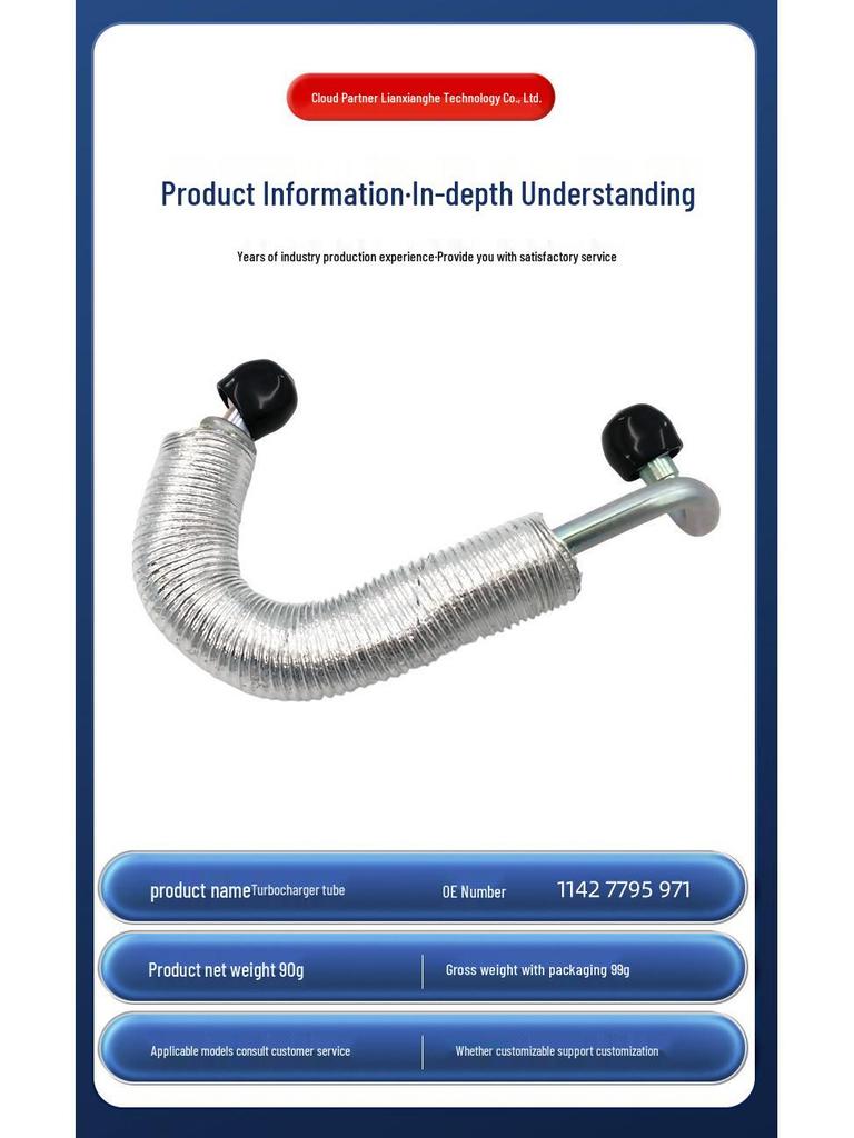 Turbocharger Oil Supply Pipe 1142 7795 971, 370007 Car Part