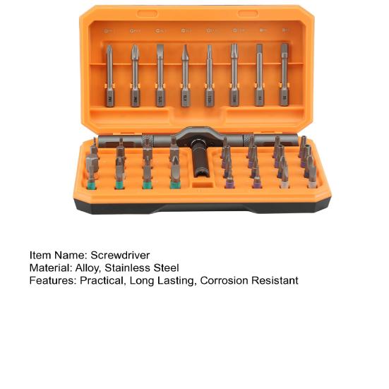 42-in-1 Magnetic Screwdriver Set with Ratcheting Handle Ergonomic Design High Hardness Multi Bit Magnetic
