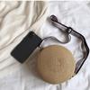 Yogodlns Literary Straw Straw Round Bag For Women Summer Woven Crossbody Bag Travel Vacation Beach Bags Casual Rattan Straw Tote