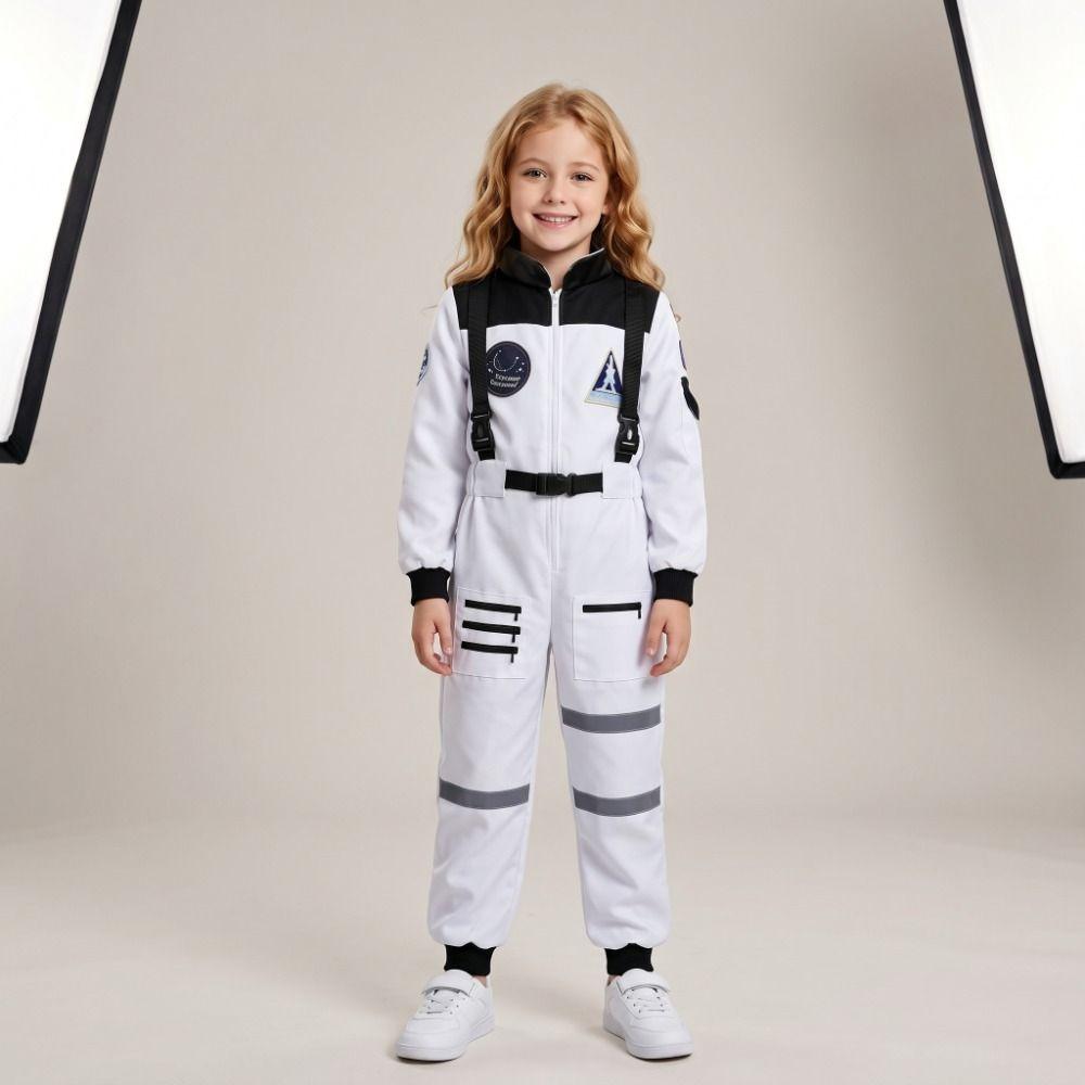 Cartoon Style Spaceman Costume Jumpsuit Space Suit Space Theme Child Astronaut Costume Dress Up