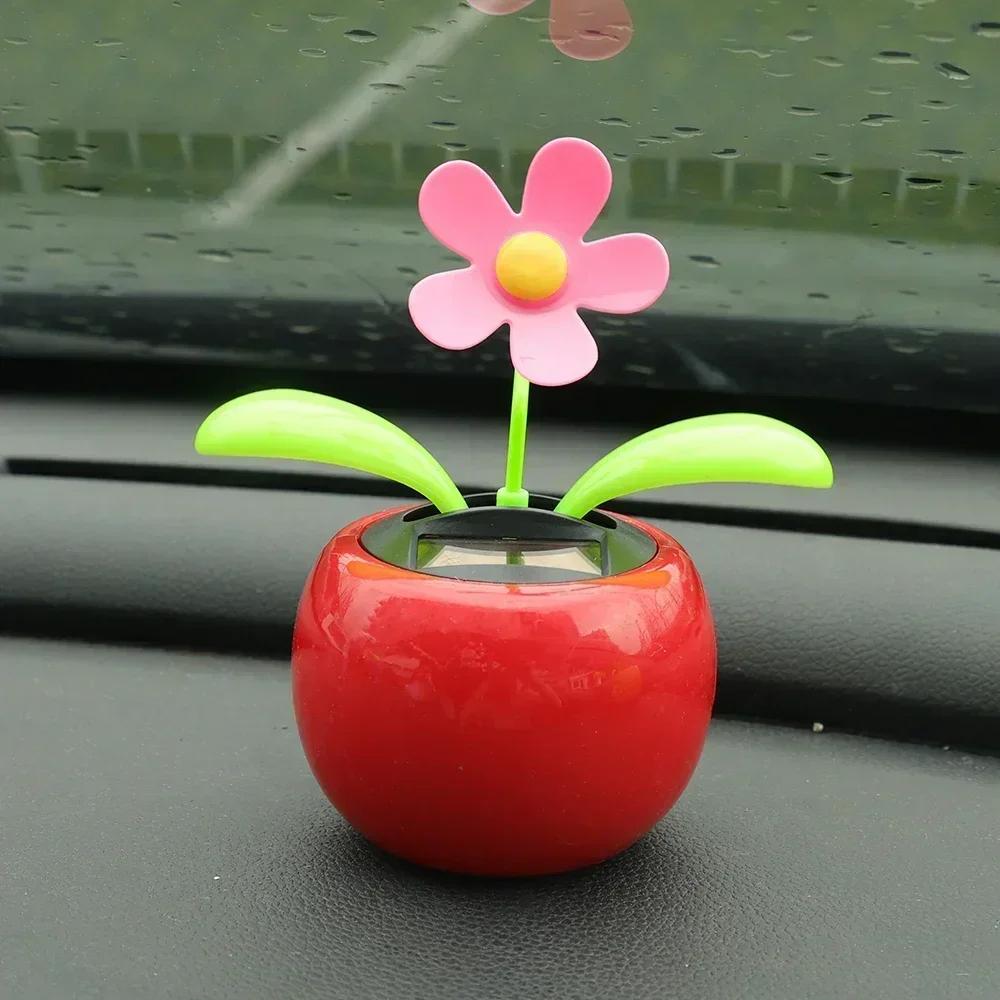 Автомобильные солнечные украшения в виде подсолнуха, качающиеся медоносные пчелы, украшения, аксессуары для приборной панели автомобиля, солнечная энергия, танцующие цветы, украшения